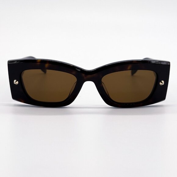 NEW ALEXANDER MCQUEEN AM0426S 002 WOMEN HAVANA SUNGLASSES ALEXANDER MCQUEEN - Picture 4 of 11